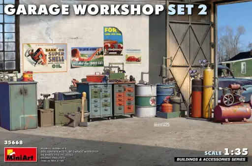[MNT 35668] Miniart : Garage Workshop Set 2