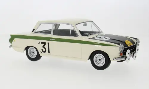 [MODC 18436R] Modelcar : Ford Cortina Lotus n°31 Marathon  de la Route 1966 J Ickx / Staepelaere 