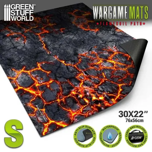 [GSW 5861] Green Stuff : Tapis néoprène 22x32" Flamecoil Path (56x76cm) 