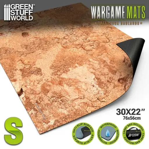 [GSW 5862] Green Stuff : Tapis néoprène 22x32" Dreadrock Badlands (56x76cm) 