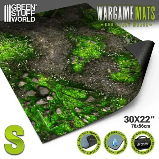 [GSW 5866] Green Stuff : Tapis néoprène 22x32" Boneblight Marsh (56x76cm) 