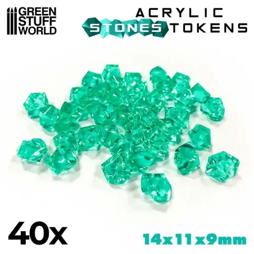 [GSW 4667] Green Stuff : Tokens - Pierres Turquoise 