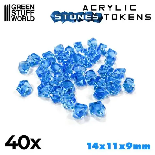[GSW 4666] Green Stuff : Tokens - Pierres Bleues Claires 