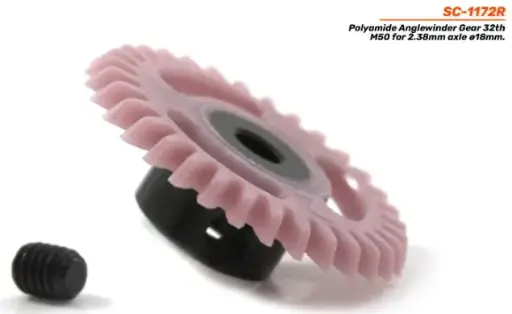 [SCT SC-1172R] Scaleauto : Couronne Polyamide Anglewinder Gear 32th M50 for 2.38mm axle ø18mm
