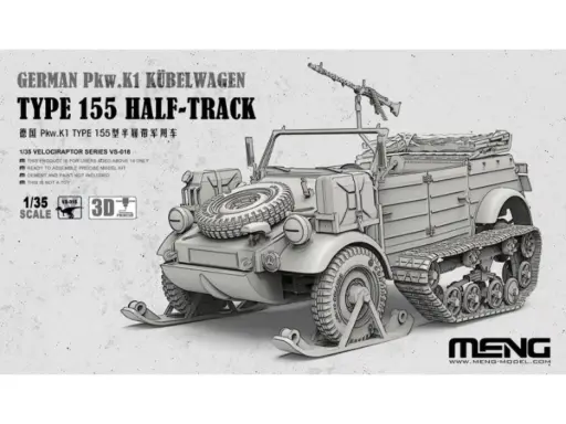 [MEN VS-018] Meng : German PKW.K1 Kubelwagen Typa 155 Half-*track 