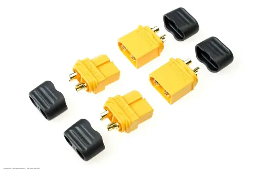[RTEC GF-1040-001] Revtec : Pack de Connecteurs XT-60 avec capuchons 2x Mâles / 2x Femelles