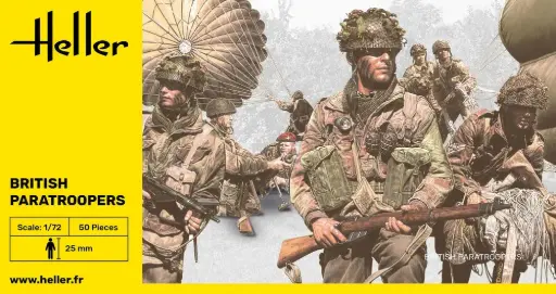 [HEL 49623] Heller : British Paratroopers (50pcs) 1/72