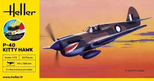 [HEL 56266] Heller : Chasseur P-40 Kitty Hawk (1/72)