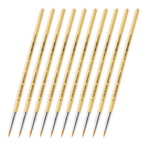 [GSW 5799] Green Stuff : Pack de Pinceaux Synthétique taille 1 (10pcs) │ Tabletop Series