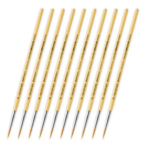 [GSW 5800] Green Stuff : Pack de Pinceaux Synthétique taille 2 (10pcs) │ Tabletop Series