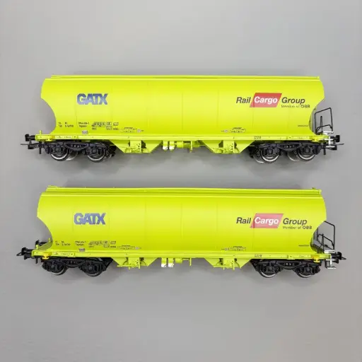 [RIA HR6674] Rivarossi : Wagons Tagnpps GATX Rail Cargo Group 2pcs