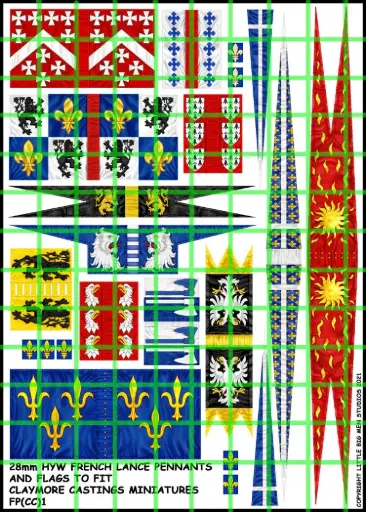 [LBM FP(CC)1] LITTLE BIG MEN Studios : French lance pennants and flags │ Décalcomanies