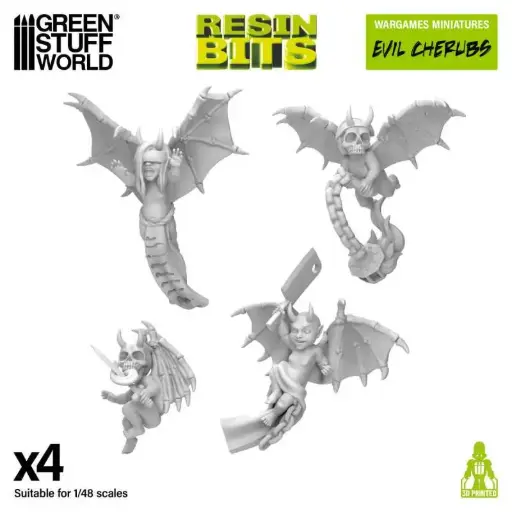 [GSW 12347] Green Stuff : Evil Cherubs (4pcs)(1/48) │ Wargame Miniatures • Resin Bits