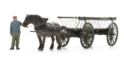 [ATE 387.598] Artitec : Charriot à foin traditionnel avec Figurine 
