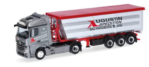 [HER 319614] Herpa : Semi-remorque benne en acier Mercedes Actros Streamspace │"Augustin Spedition"