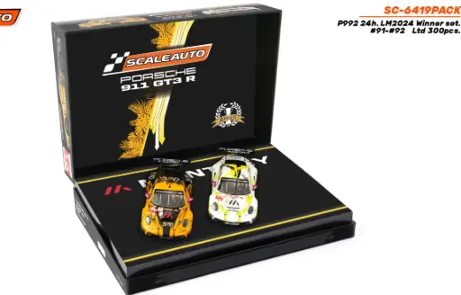 [SCT SC-6419PACK] Scaleauto : Porsche 911 (992 model) GT3 24h. LM2024 Winner. Twin Pack #91 - #92 Ltd 300pcs.